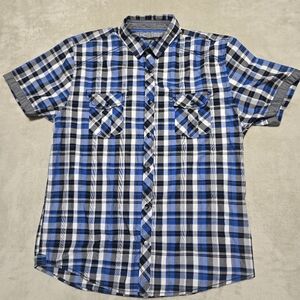 Drill Clothing Co. Button Down Shirt Mens Size XL Plaid Streetwear